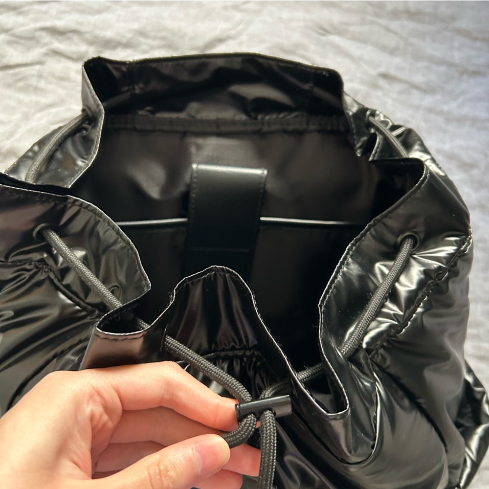 BEIS The Cargo Puff Backpack in Black Travel - Picture 9 of 13